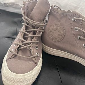 Converse Scalloped-Laced High Tops